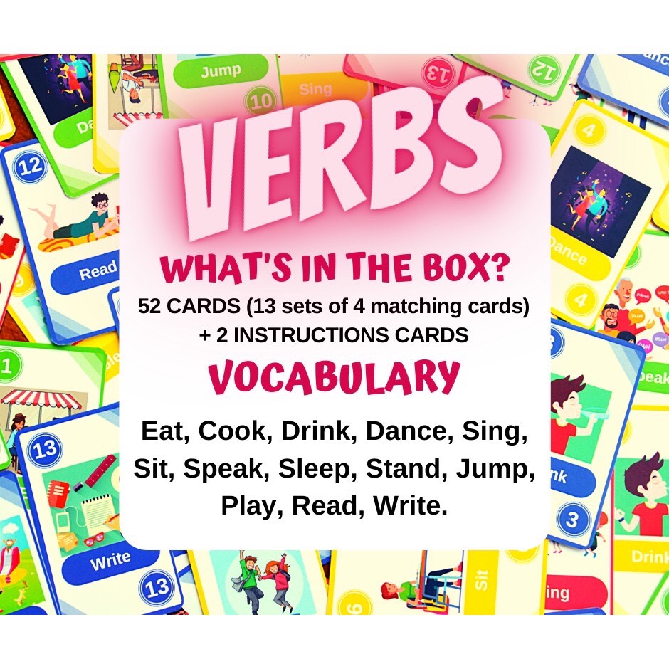 Go fish game &quot; Verbs&quot;