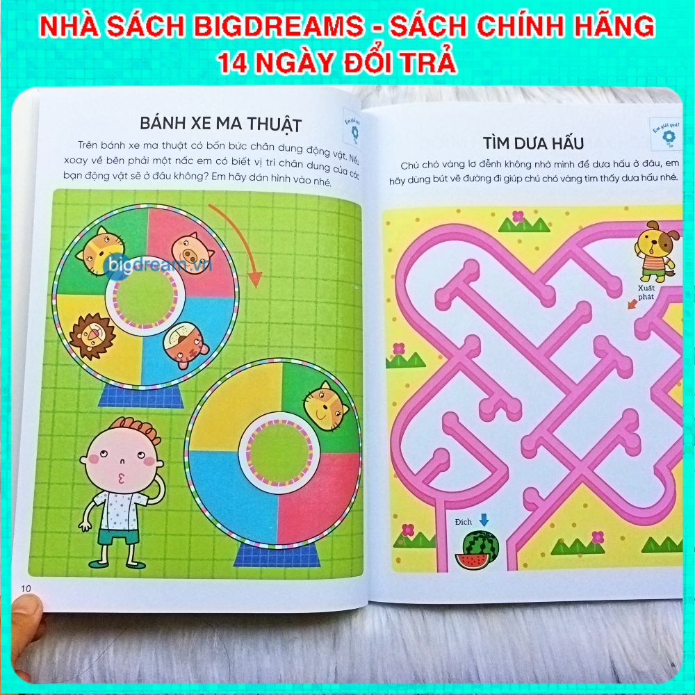 Phát triển IQ Khả năng cảm nhận không gian Rèn luyện tư duy não bộ 2-4 tuổi - Tặng kèm sticker bóc dán thông minh
