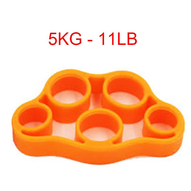 Silicone GRIP Thiết bị tập thể dục ngón tay Viêm viêm khớp tay cầm tay tăng cường huấn luyện phục hồi chức năng để giảm đau Color: Dark Khaki