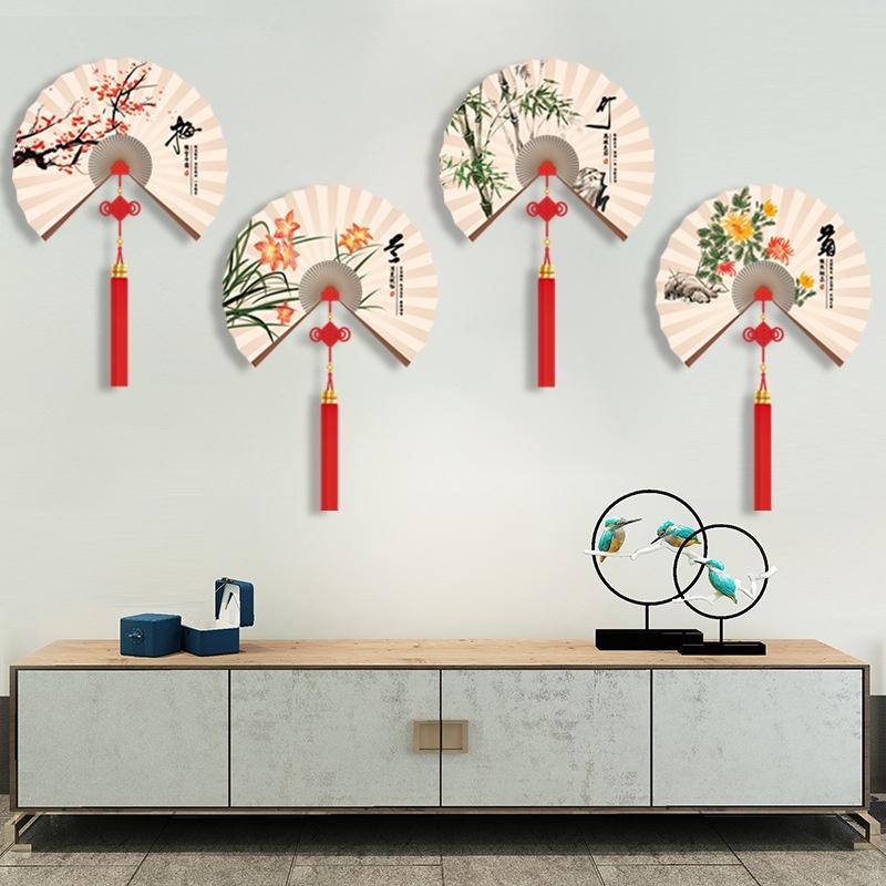 Decal Dán Trang Trí Tường 3D Tranh Thủy Mặc Mai Lan Cúc Trúc - AmyShop