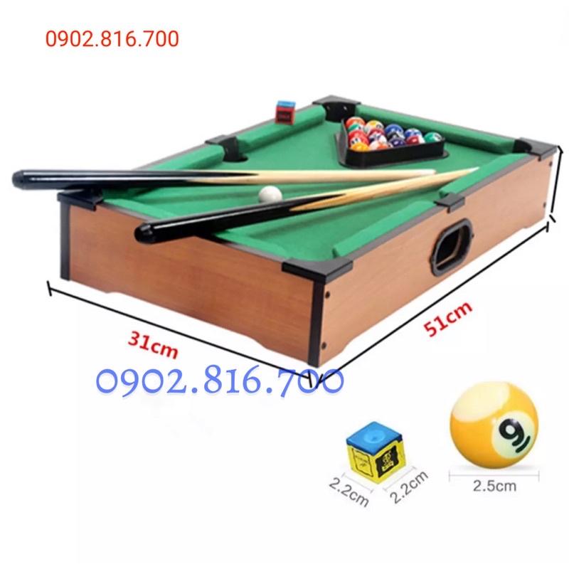 Hộp đồ chơi bàn bida lỗ mini 6 lỗ bằng gỗ 2382 ( 51 x 31 x 9cm ) - Mini Table Top Pool
