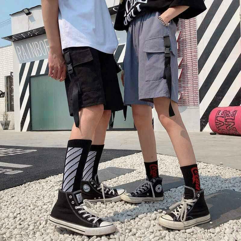 Quần short kaki túi hộp 2 chốt co giãn