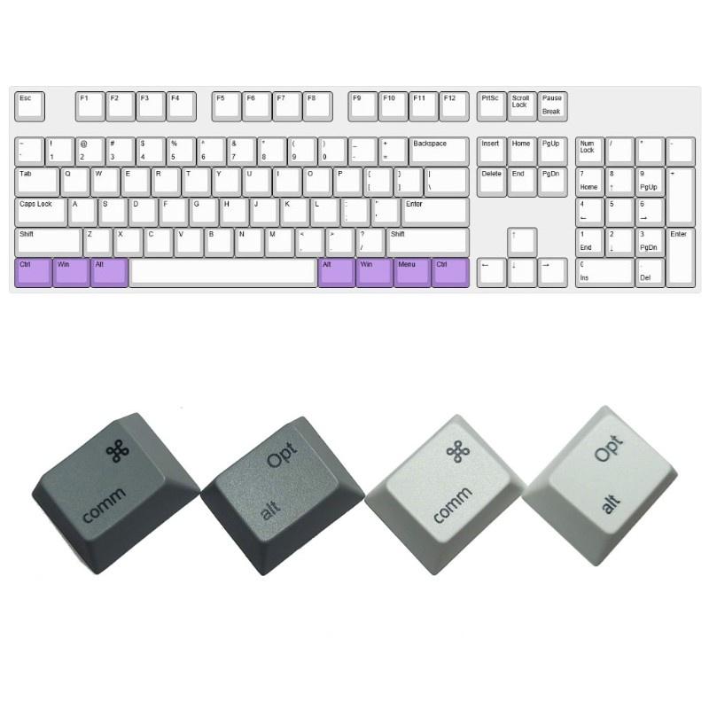 HSV 2Pcs PBT keycaps Commond And Option Keys Cherry MX Key Caps For MX Switches Mechanical Gaming Keyboard