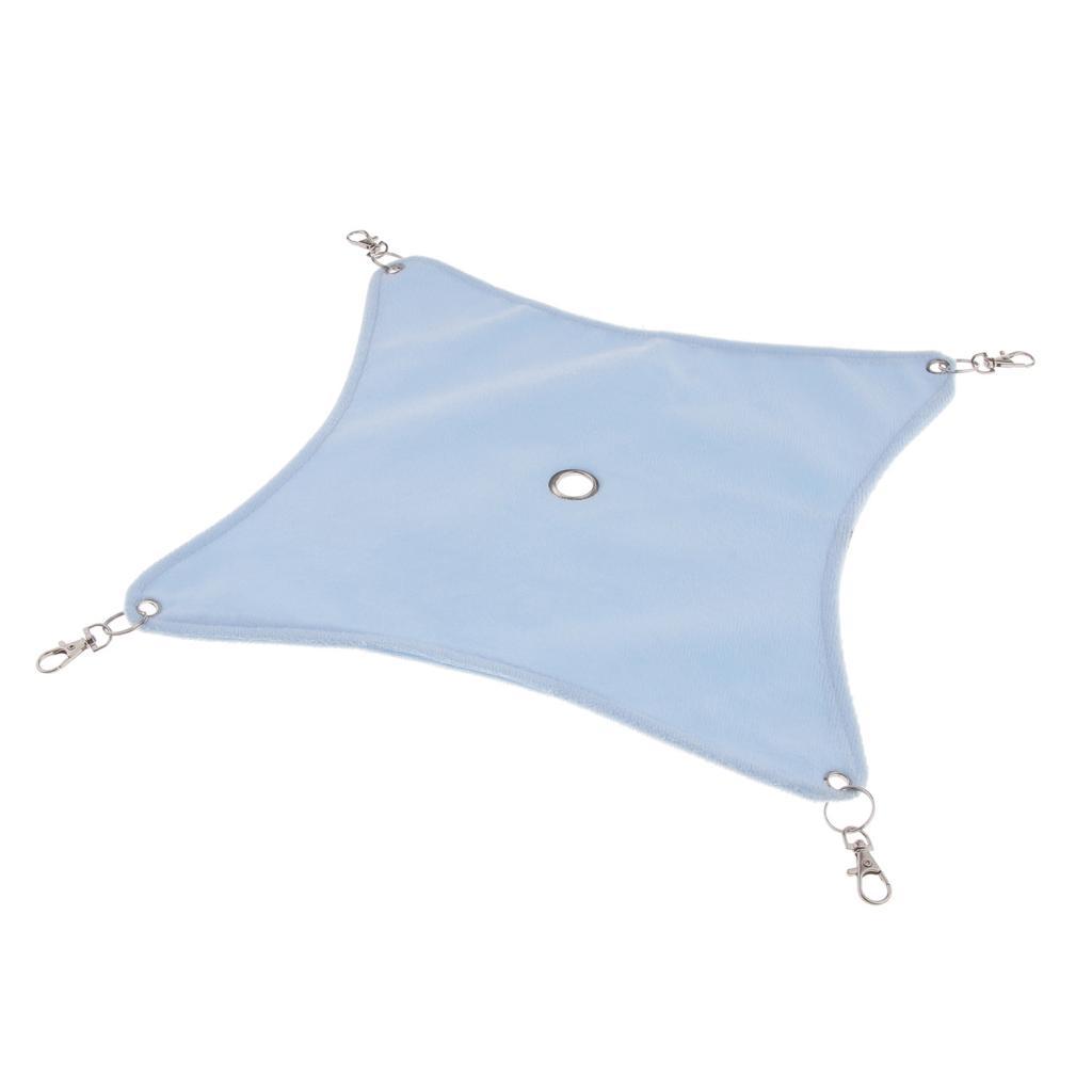 2X Small Hamster Hammock Cage Hanging Bed Nest for Birds Hamster Mice Blue-M