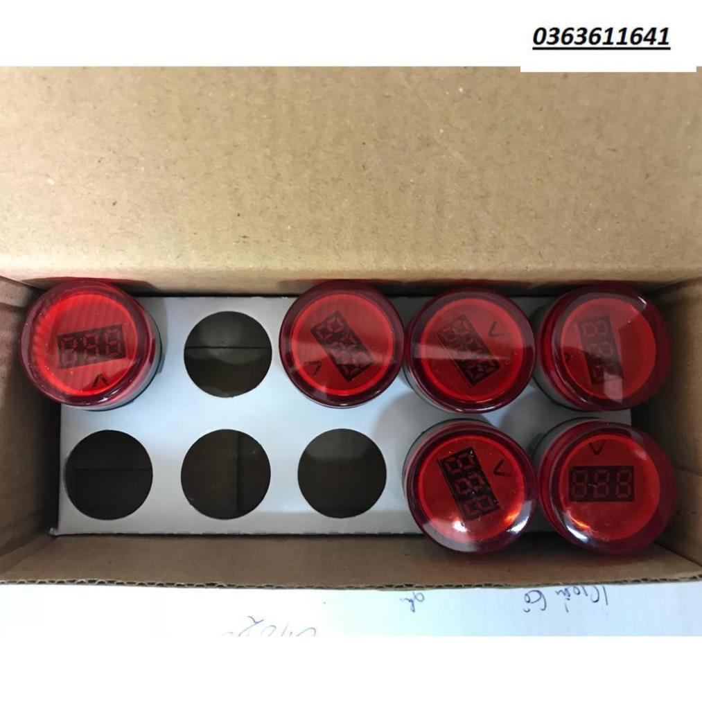 Đèn báo Vôn Ø22 Phi 22 đèn báo hiển thị điện áp Vôn kế .