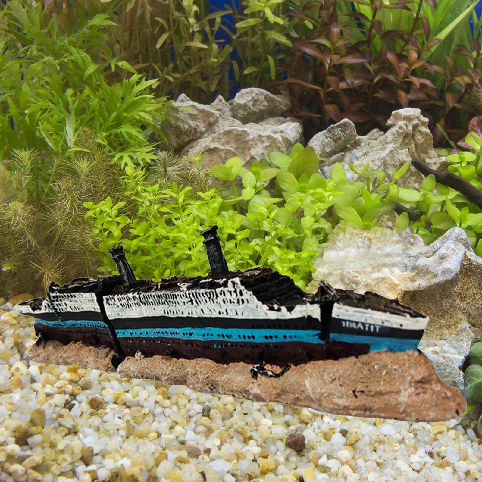 Fish Tank Titanic Shipwreck Decoration Collection Resin Fish Tank Decoration