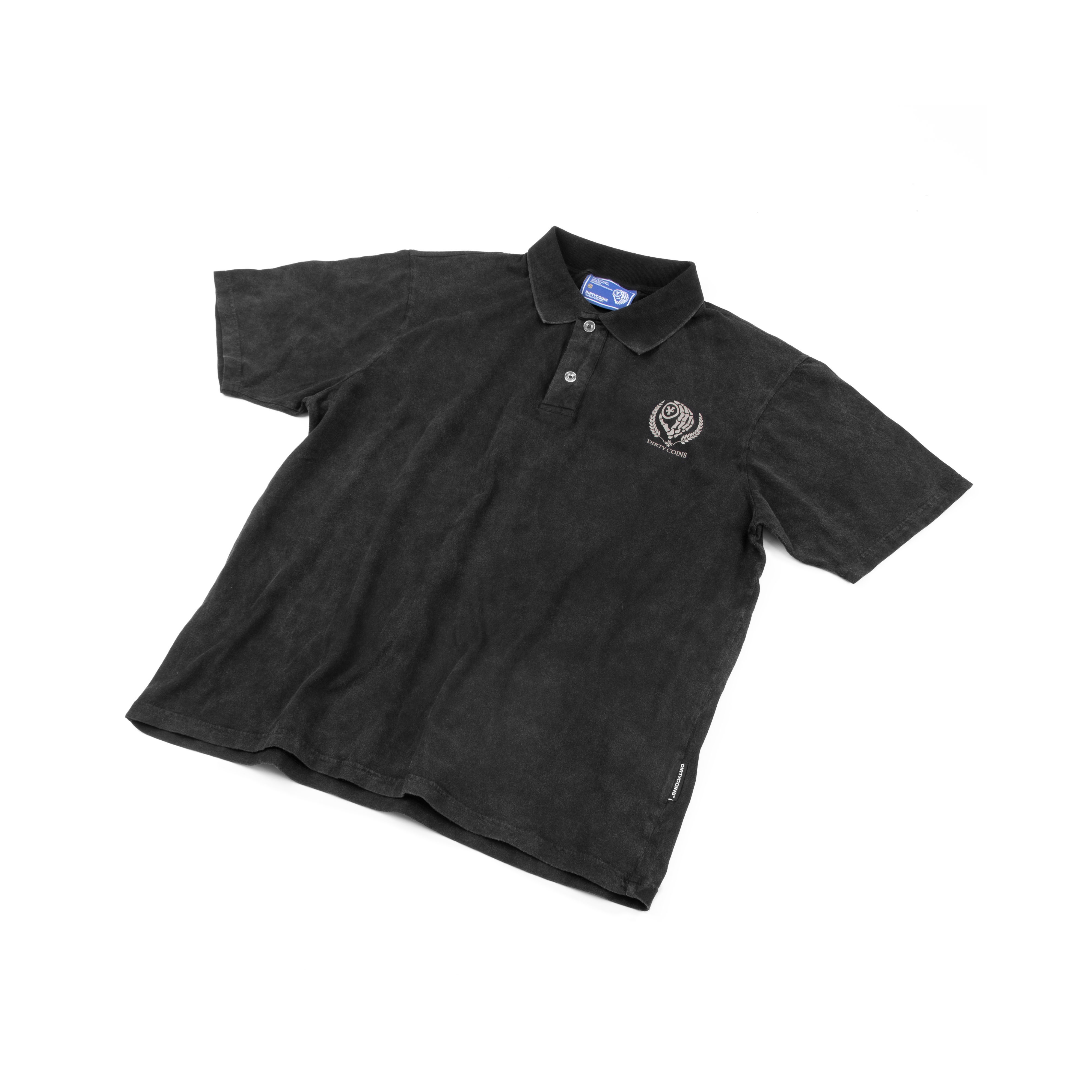 DirtyCoins Áo Thun Academy Logo Wash Polo - Black