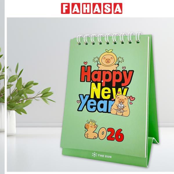 Lịch Bàn Chữ A 2026 - The Sun - Capybara