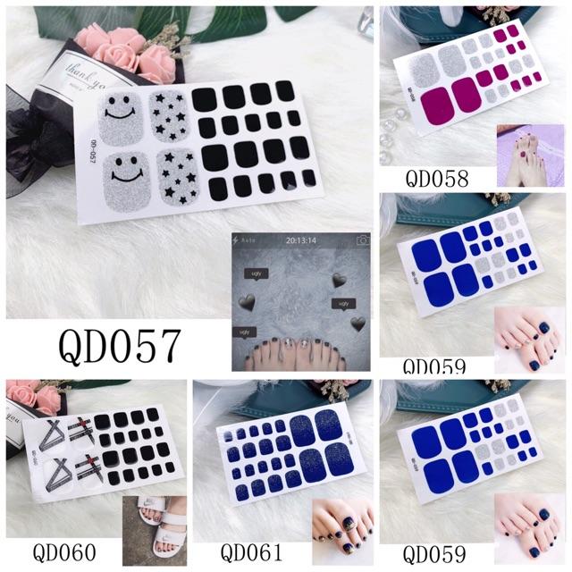 Set dán móng chân nghệ thuật nhiều màu - có ngay bộ móng đẹp trong 5 phút (Nail wraps / Nail stickers) - CAM CAM