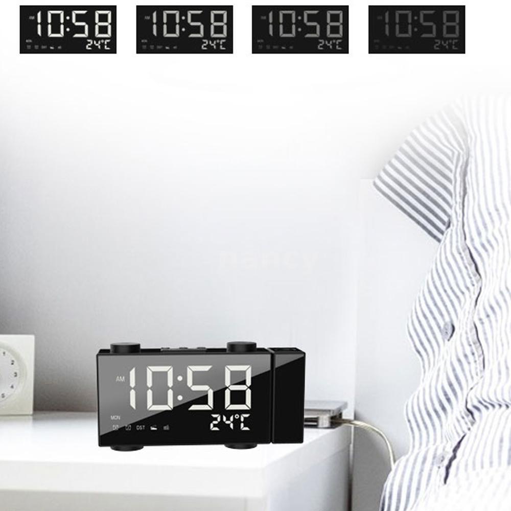 Đồng Hồ Báo Thức Kỹ Thuật Số Không Dây Màn Hình Lcd Đa Năng Với Chức Năng Báo Thức Kép