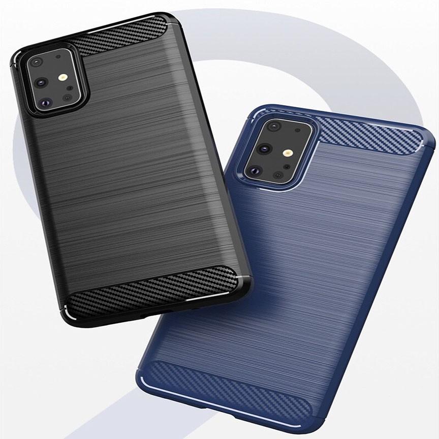 Ốp lưng dẻo Samsung Galaxy S20 / S20 Plus / S20 FE vân sợi cacbon chống sốc Rugger Amor
