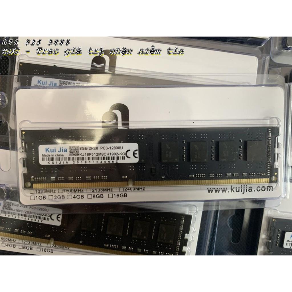 Ram máy tính Kuijia 8GB DDR3 PC 12800U - bus 1600 Mhz. Hàng Chính Hãng