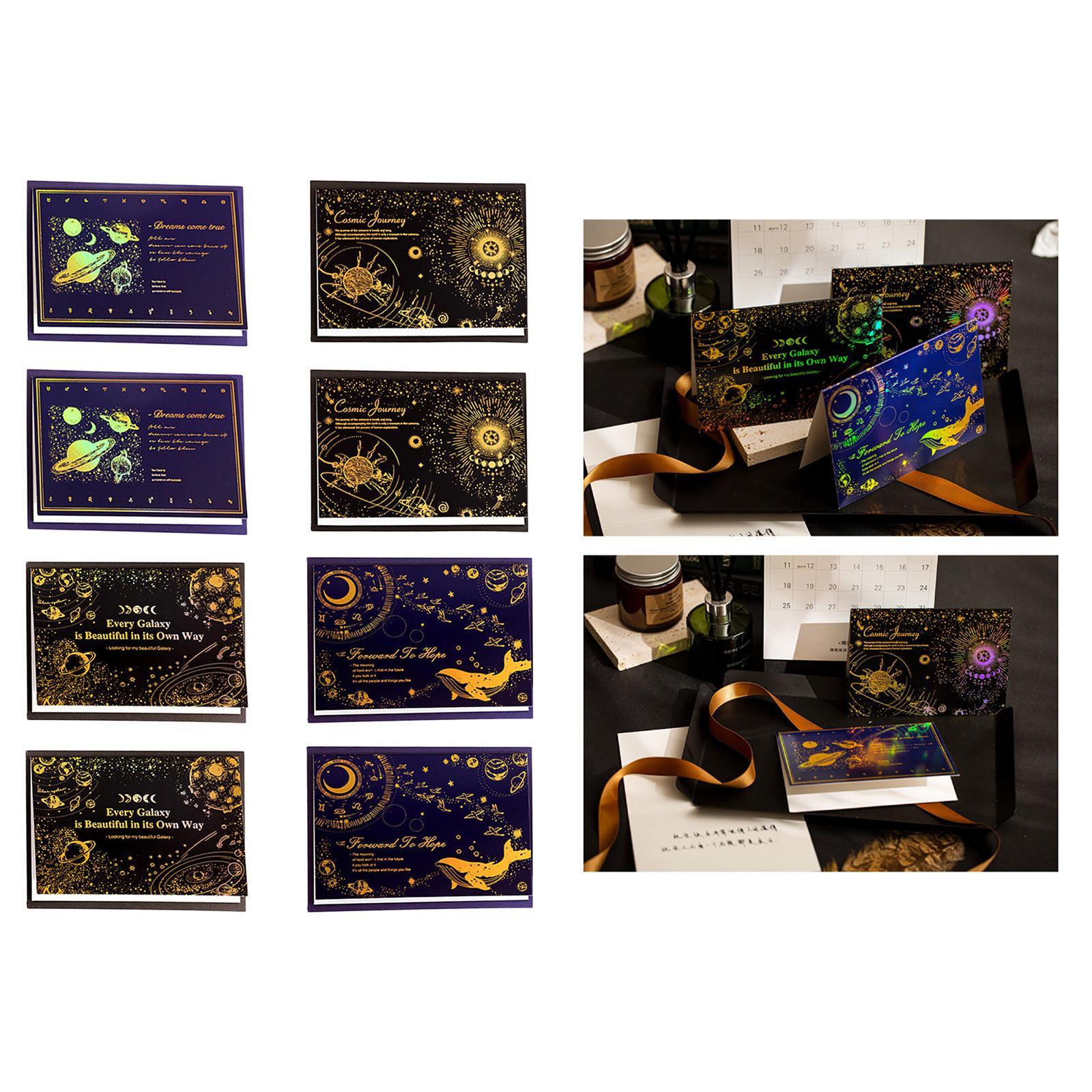 8x Blank Cards and Envelopes Seal Note Cardstock Invitation Cards Birthday