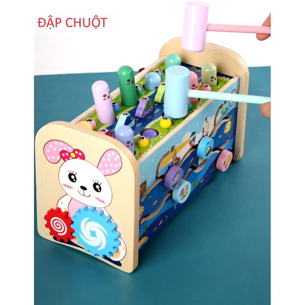 Đồ chơi đập chuột gỗ đa chức năng 7 in 1 mẫu mới nhất cao cấp