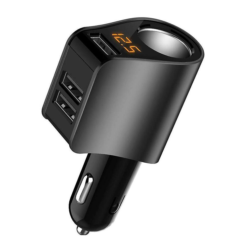 Bộ chuyển đổi bộ sạc xe hơi bộ chuyển đổi nhẹ hơn, bộ chia ổ cắm với 3 USB