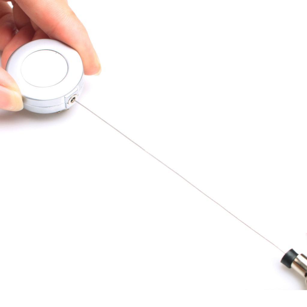 Pin-on Retractor Zinger Gear Keeper for Fishing Hiking - Silver