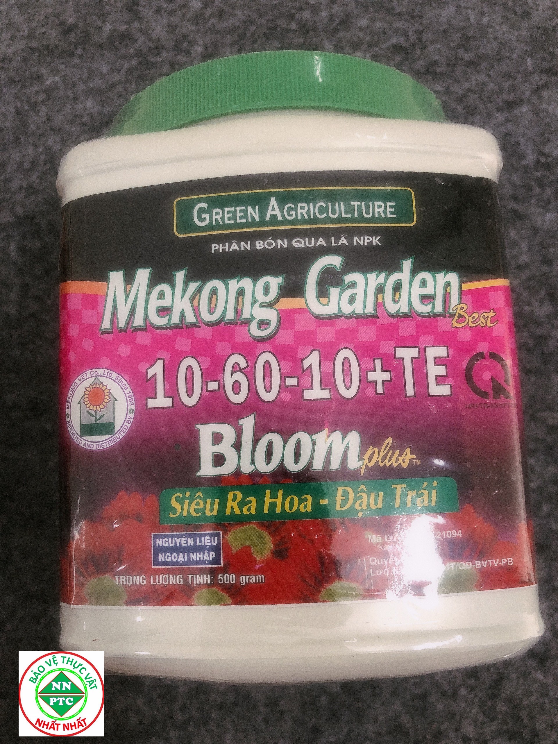 Phân Bón Lá NPK Mekong Garden 10 - 60 - 10 TE Bloom Plus Siêu Ra Hoa, Đậu Trái (500gr)