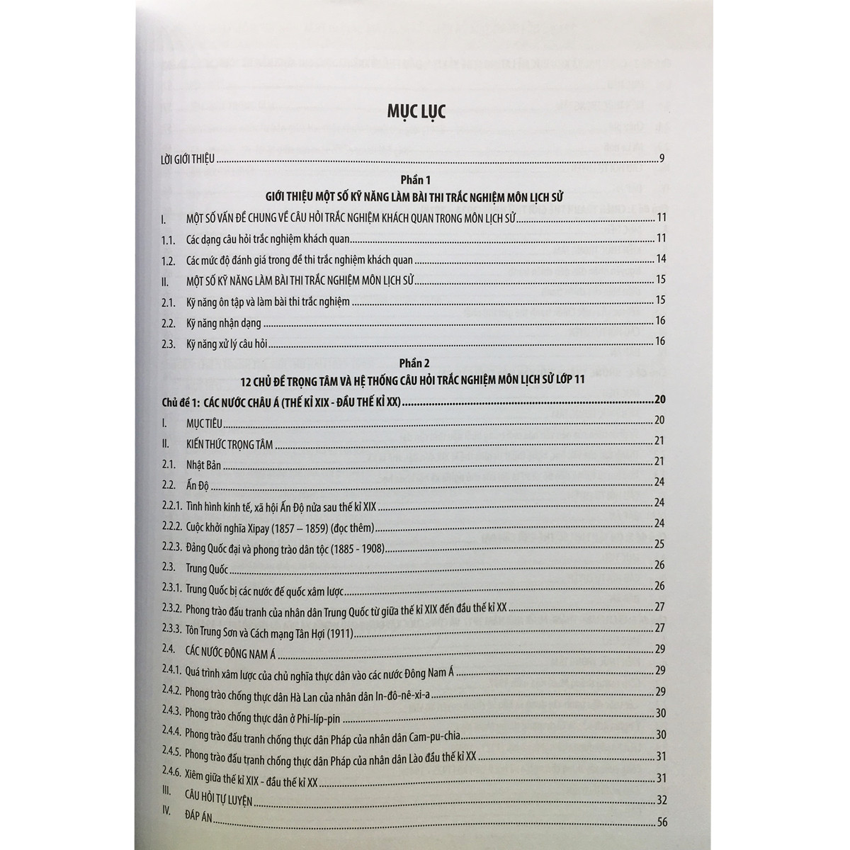 12 Chủ Đề Trọng Tâm Và Rèn Kỹ Năng Làm Bài Thi Trắc Nghiệm Môn Lịch Sử Lớp 11