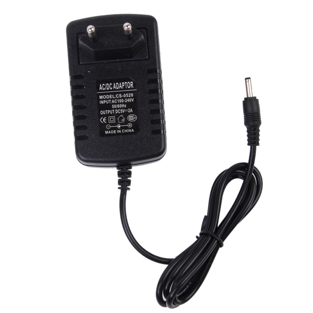 EU Plug AC 100-240V to DC 5V 2A Power Supply Charger Converter Adapter 3.5mm