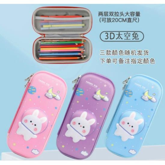 Bóp viết, hộp bút nhựa Eva 3D cao cấp, dạng hộp cứng chống sốc, chống nước mẫu cho bé trai và bé gái