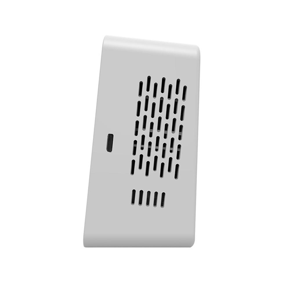 Tuya WiFi Intelligent Air Quality Detector PM2.5 CO2 TVOC HCHO Temperature Humidity 6 In 1 Detector Time Date Week Display Mobilephone APP Remotes Viewing 2 Sets Alarm Clock Home Indoor Desktop Air Quality Monitor