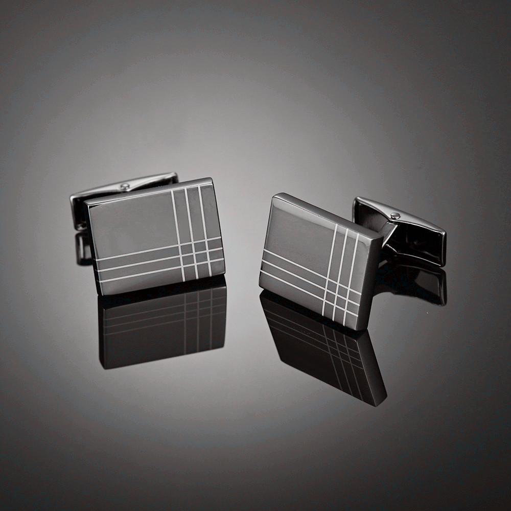 French Cufflinks Rectangle Brass Cuff Links For Business Wedding