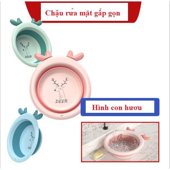 Chậu rửa mặt gấp gọn cho bé đồ sơ sinh cao cấp siêu tiện lợi