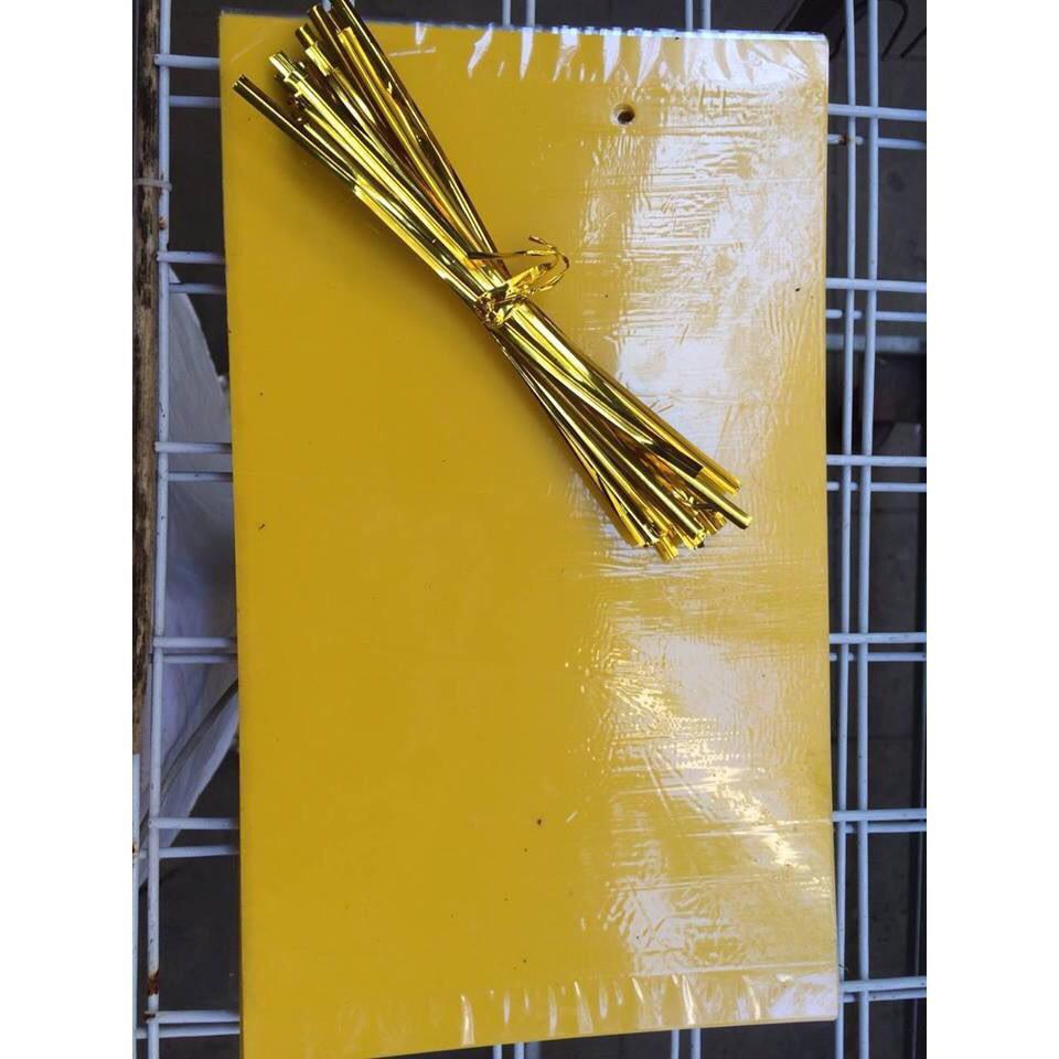 Combo 120 miếng bẫy côn trùng 2 mặt màu vàng