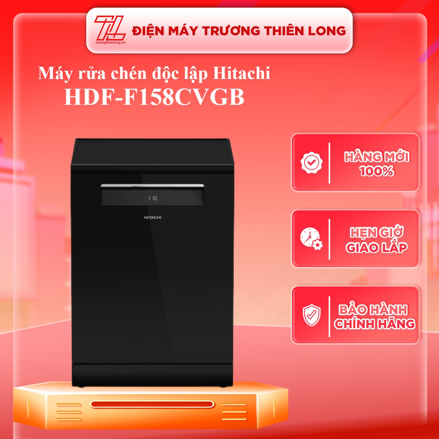 [Chỉ giao tại HCM] MÁY RỬA CHÉN HITACHI HDF-F158CVGB - Hàng chính hãng