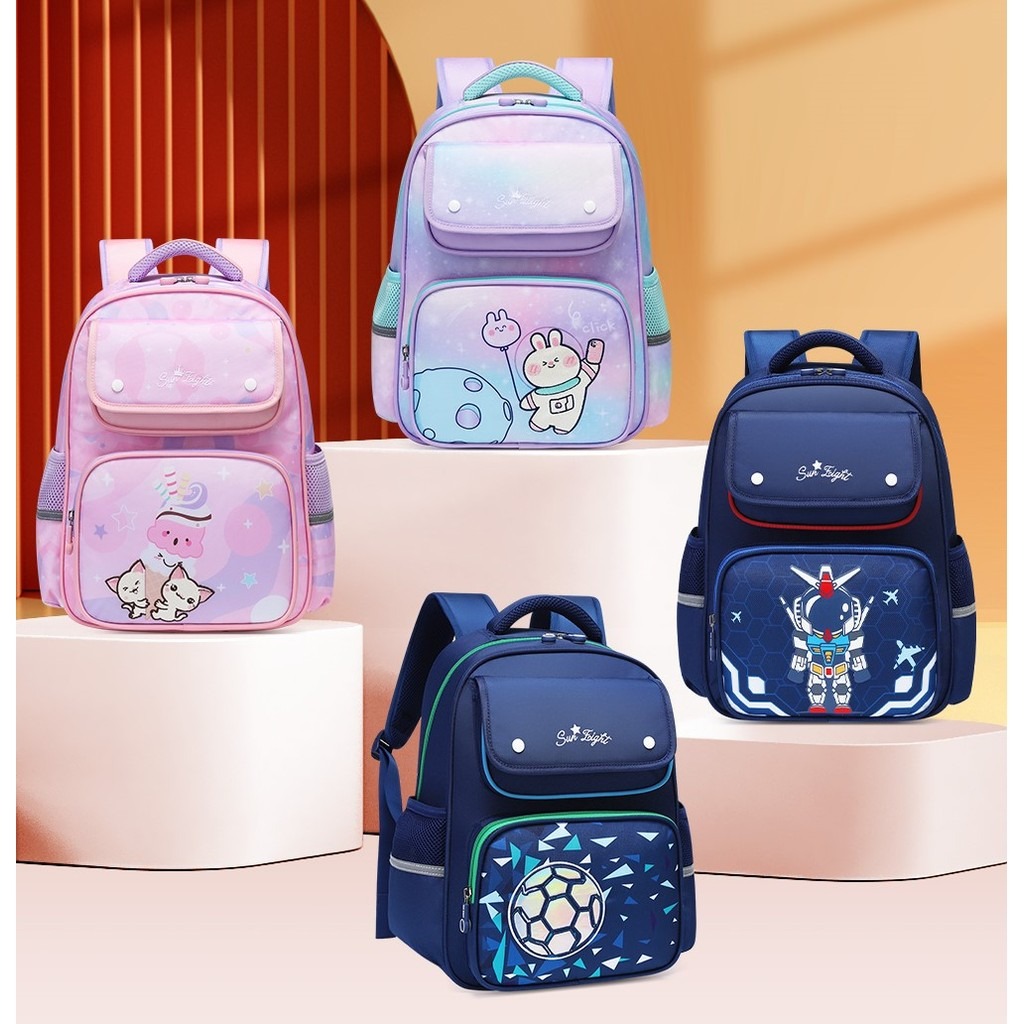 SUN EIGHT - 90225 Balo học sinh Cấp 1 siêu nhẹ, chống gù, chống thấm nước, cặp sách học sinh tiểu học