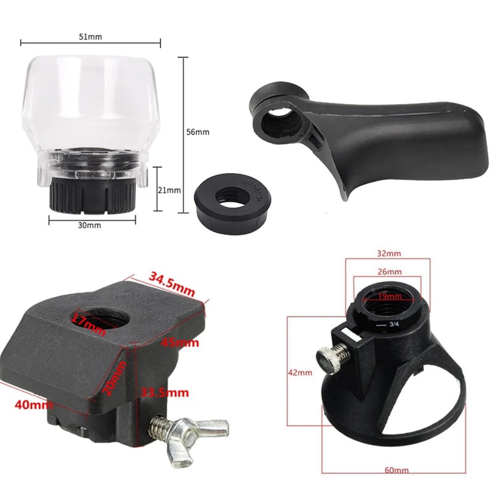 4Pcs Rotary Power Tool Kit Carving Attachment Grip Handle Grinding Set