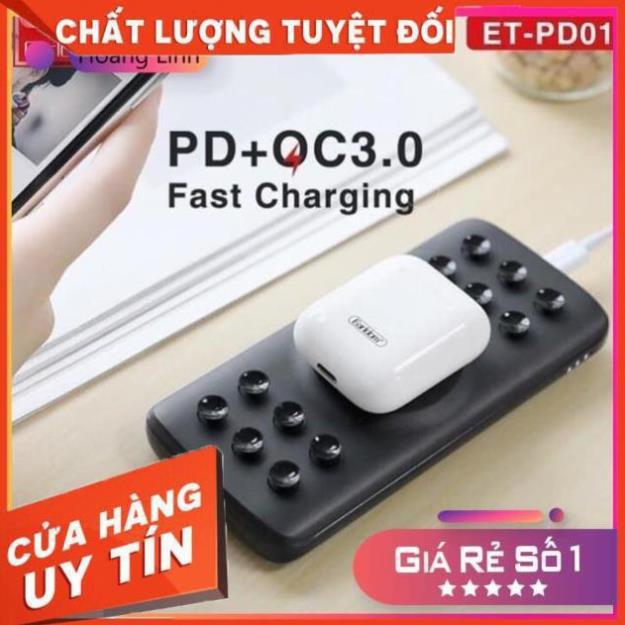 Sạc Dự Phòng Kèm Sạc Không Dây Earldom PD-01 Chuẩn Sạc Nhanh