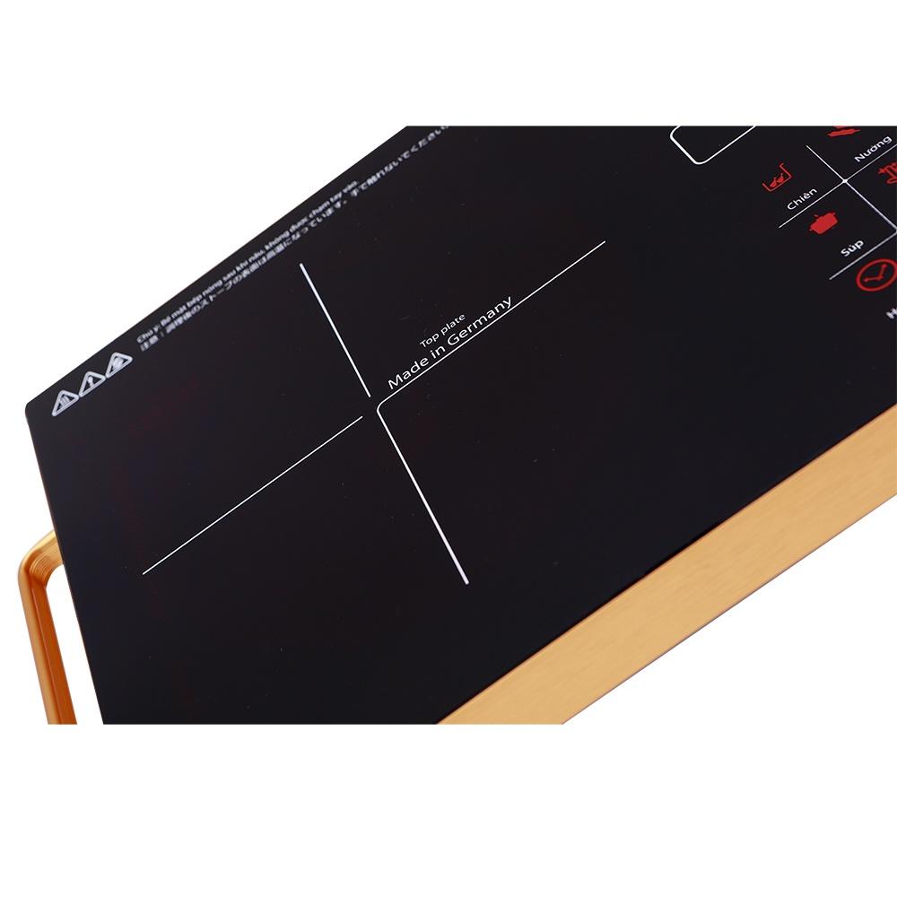 Bếp Điện Hồng Ngoại Ladomax Ha666 khung tay cầm màu vàng, công suất 2200W