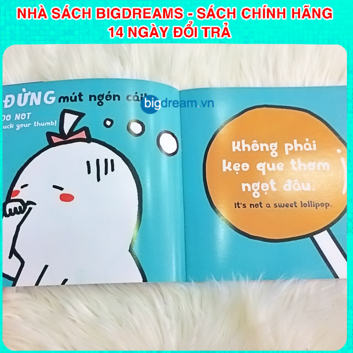 BẢN MỚI SONG NGỮ Miu Bé Nhỏ - Đừng Mút Tay Nhé! P1 Ehon Kĩ Năng Sống Cho Bé 1-6 Tuổi Miu miu tự lập hiểu chuyện