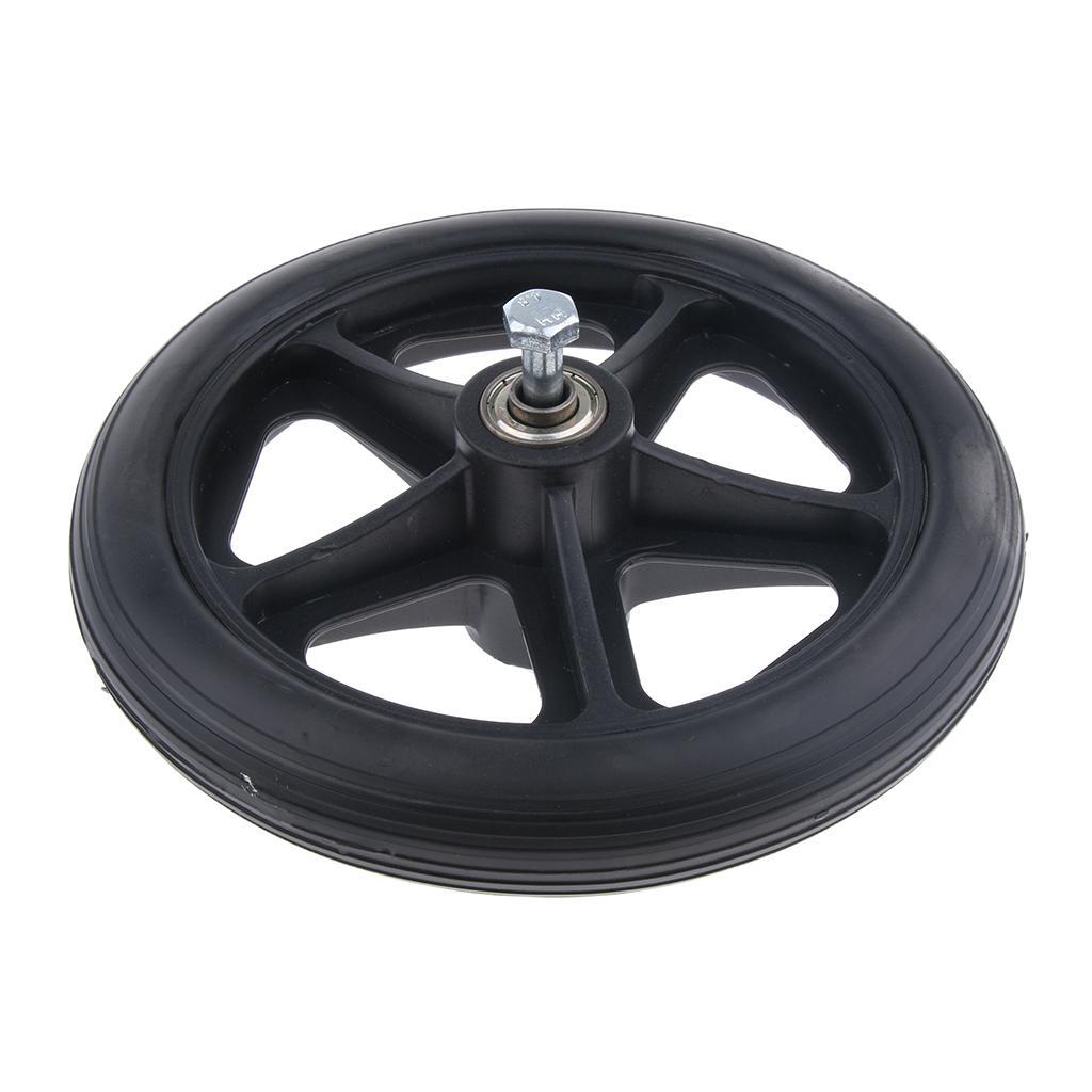 4x Universal Wheels Caster Solid Tires Parts W/5/16 Inch Bearing For Wheelchair