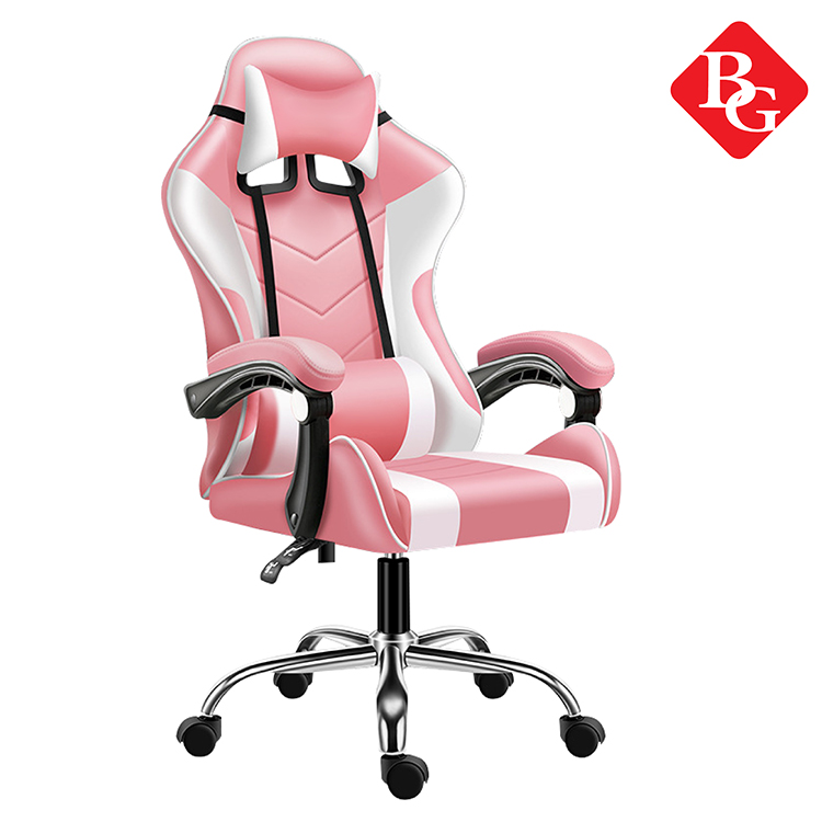 Ghế gaming cao cấp dành cho game thủ BG model mới E02-S PINK (hàng nhập khẩu)