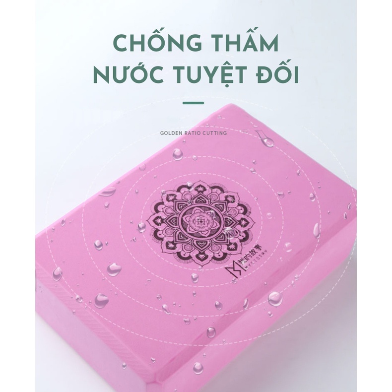 Combo 3 sản phẩm : 2 gạc in hoa văn cao cấp mầu sắc sang trọng độ nén cao + thảm Yoga định tuyến 2 lớp 8mm thấm hút đàn hồi tốt chất liệu cao su tự nhiên - hỗ trợ cho các bài tập Yoga