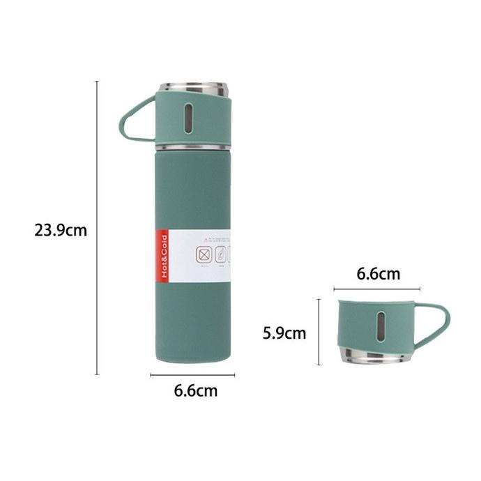 BỘ BÌNH GIỮ NHIỆT KÈM 2 LY CÁCH NHIỆT VACUUM FLASK -BÌNH GIỮ NHIỆT VACUUM 500ML CAO CẤP