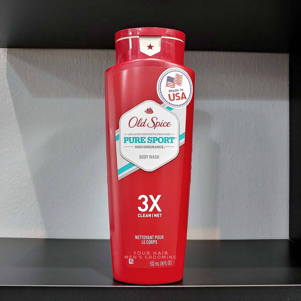 Sữa tắm cao cấp dạng Gel cho nam Old Spice 532ml chính hãng của Mỹ (Pure Sport)