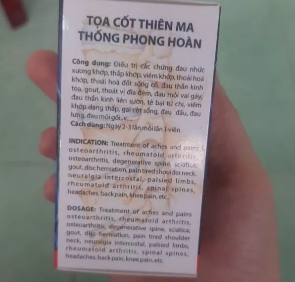 Tọa cốt Thiên Ma Thống Phong Hoàn hỗ trợ xương khớp