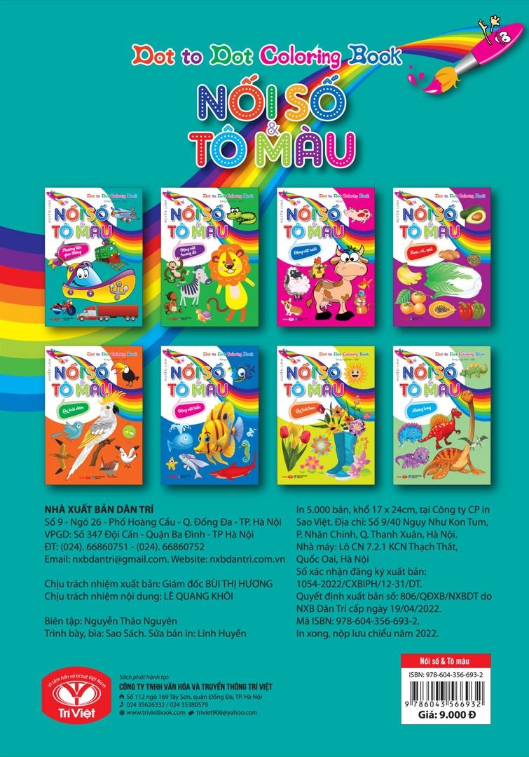 Dot To Dot Coloring Book - Nối Số & Tô Màu - Phương Tiện Giao Thông