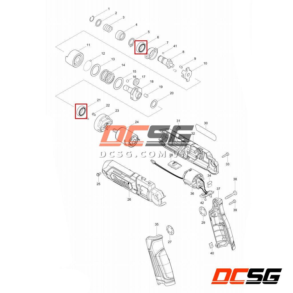 Bạc đạn 6801LLU cho máy TD021D/ TD022D Makita 210108-4 | DCSG