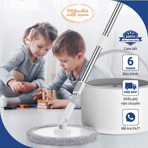 Chổi Lau Nhà Thông Minh Tách nước và Lọc Bụi Bẩn Xoay 360 độ lau mọi ngóc ngách trong nhà, Chổi lau nhà đa năng