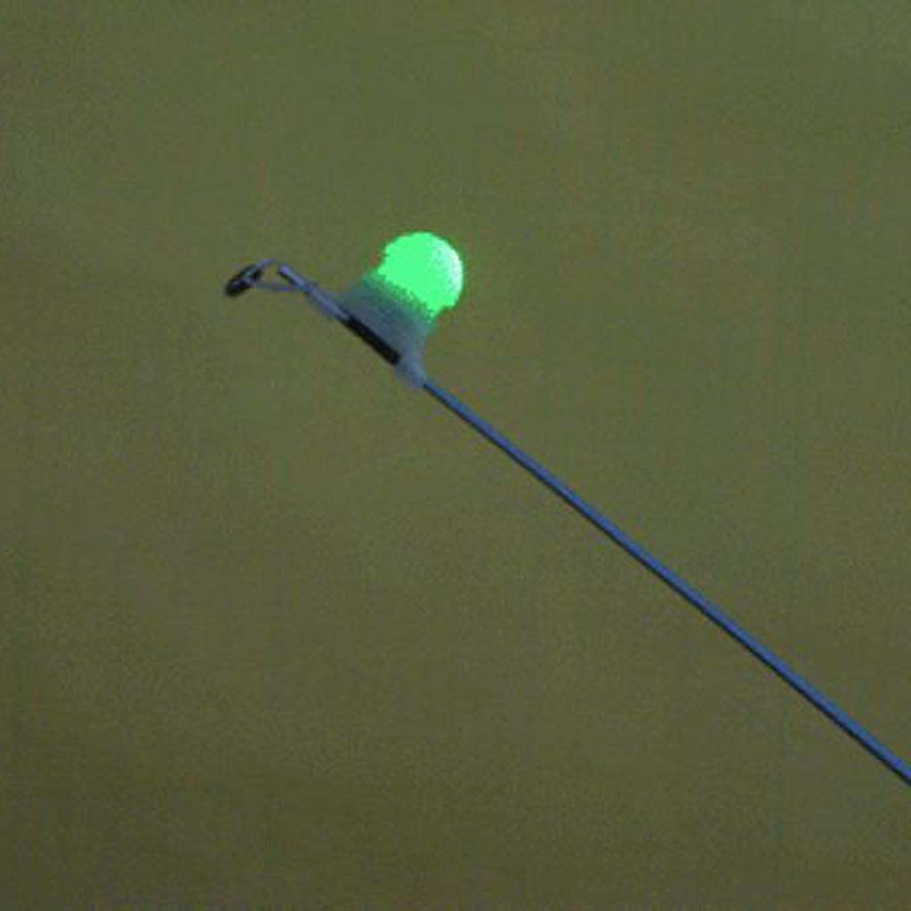 2 Pieces Sea Fishing 2 in 1 LED Fishing Rod Tip Clip On Night Light Fish Biting Alarm, Glow Stick Replacement