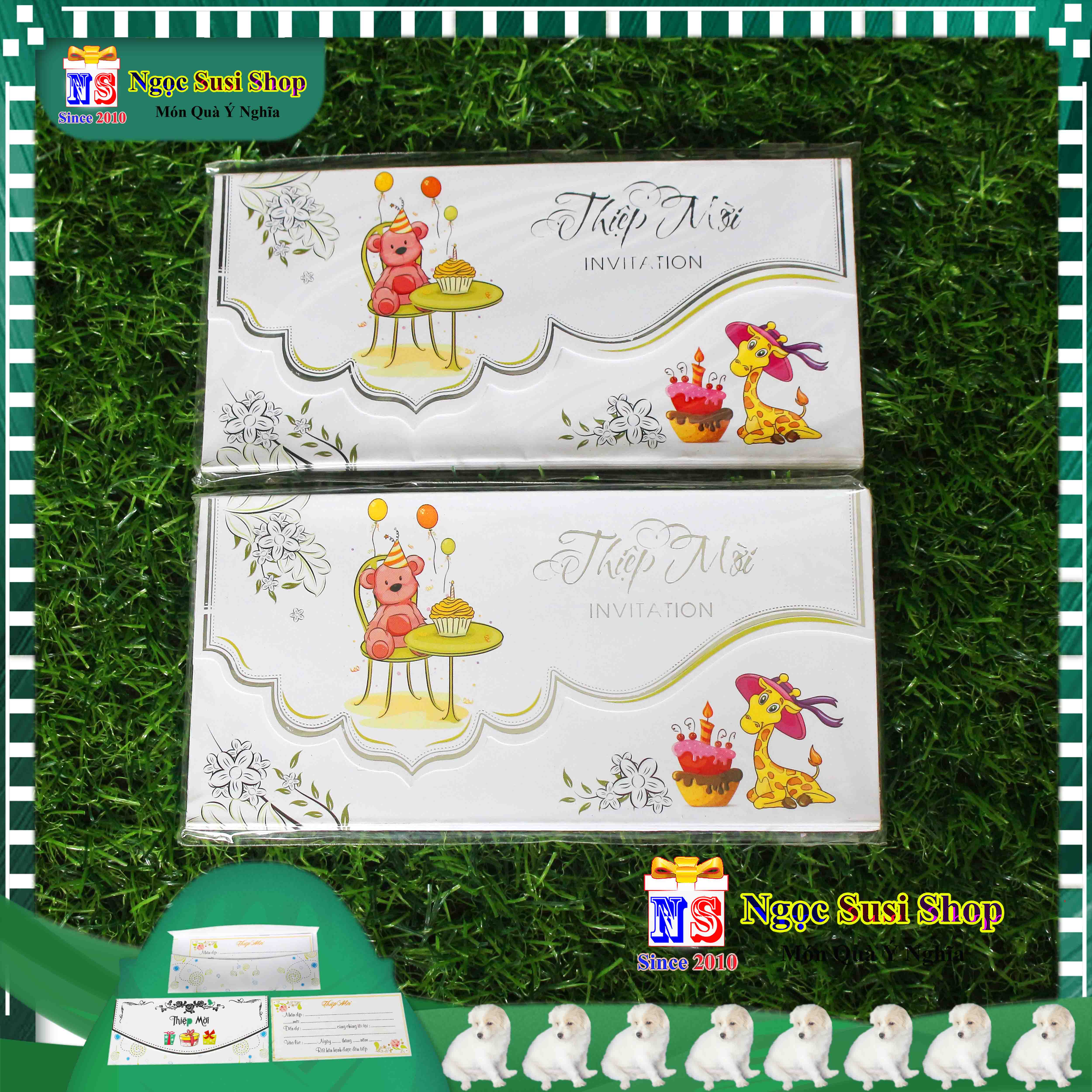 COMBO 5 THIỆP MỜI SINH NHẬT ĐÁM TIỆC THÔI NÔI BÌA CỨNG ĐẸP - NGẪU NHIÊN MẪU