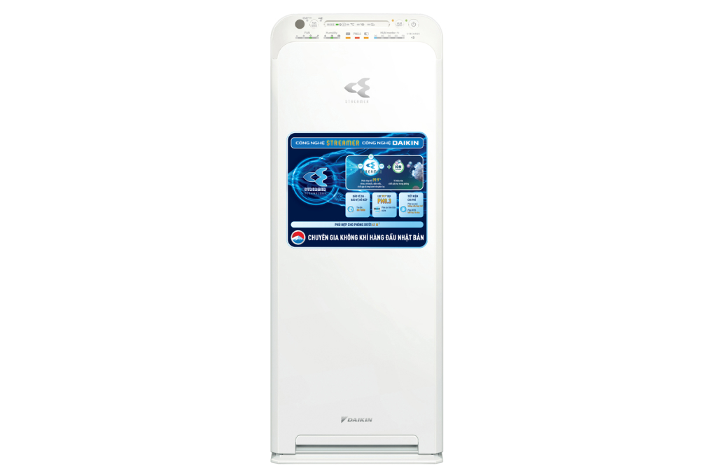 Máy Lọc không khí tạo ẩm Daikin MCK55TVM6 - Phù hợp phòng 41m2 - Công nghệ Streamer độc quyền - Phin lọc tĩnh điện Hepa - Hút gió 3 hướng - Vận hành êm ái - Thiết kế nhỏ gọn - Hàng chính hãng