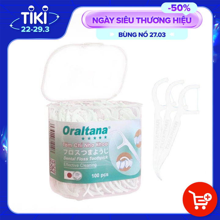 Tăm Chỉ Nha Khoa Oraltana hộp (100 Cái)