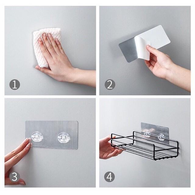 Kệ Dán Tường Nhà Tắm Hình Chữ Nhật