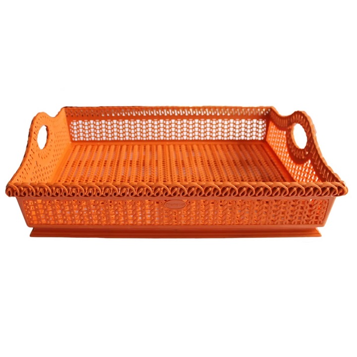 Rổ chữ nhật đa năng có quai xách kích thước lớn 41x31x12 cm