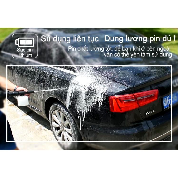 Máy rửa xe không dây, dùng pin lithium